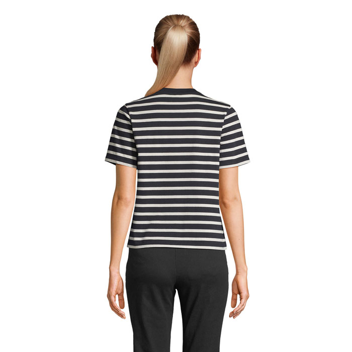 T-shirt femme personnalisable coton bio 150 g/m² Legend Navy|Off White